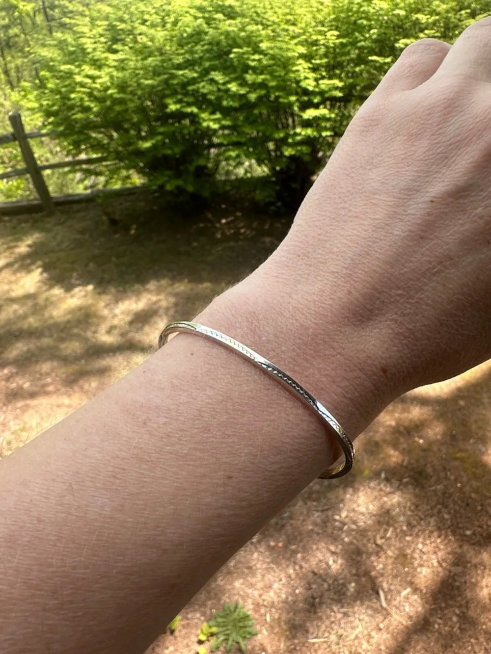 Navajo Elaine Tahe Sterling Silver Cuff Bracelet - Picture 3 of 4